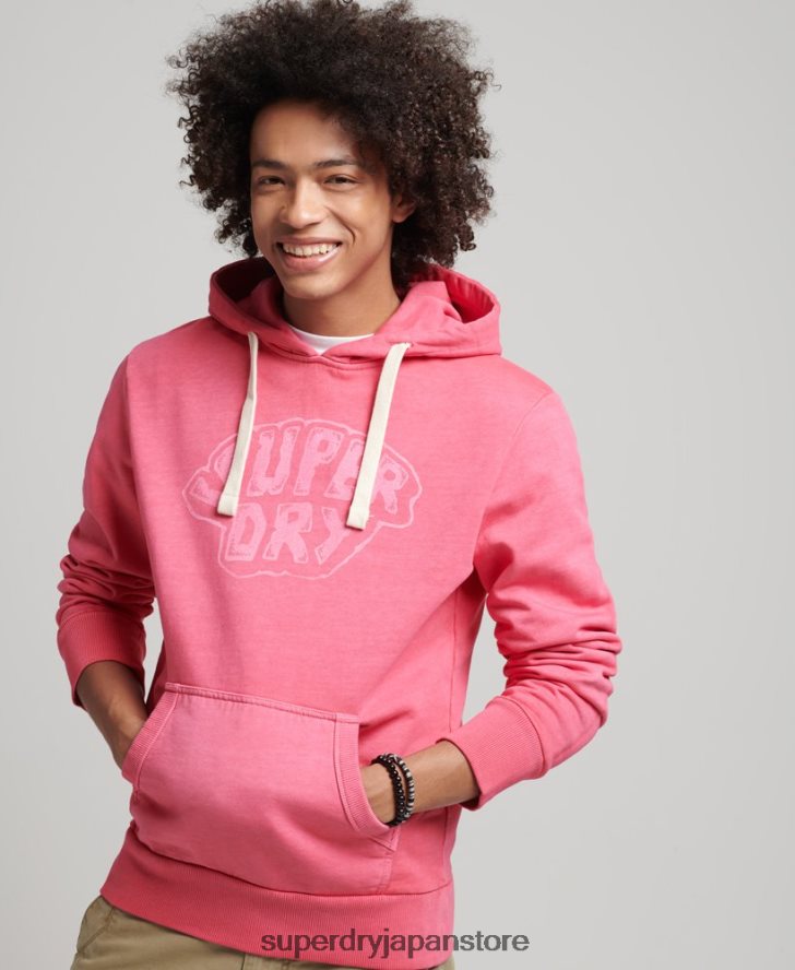 イントゥ・ザ・ウッズ グラフィック パーカー 男性 Superdry 衣類 ピンク 2J62PZ708