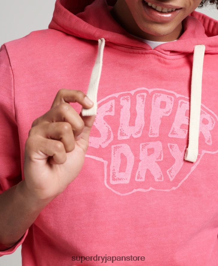 イントゥ・ザ・ウッズ グラフィック パーカー 男性 Superdry 衣類 ピンク 2J62PZ708
