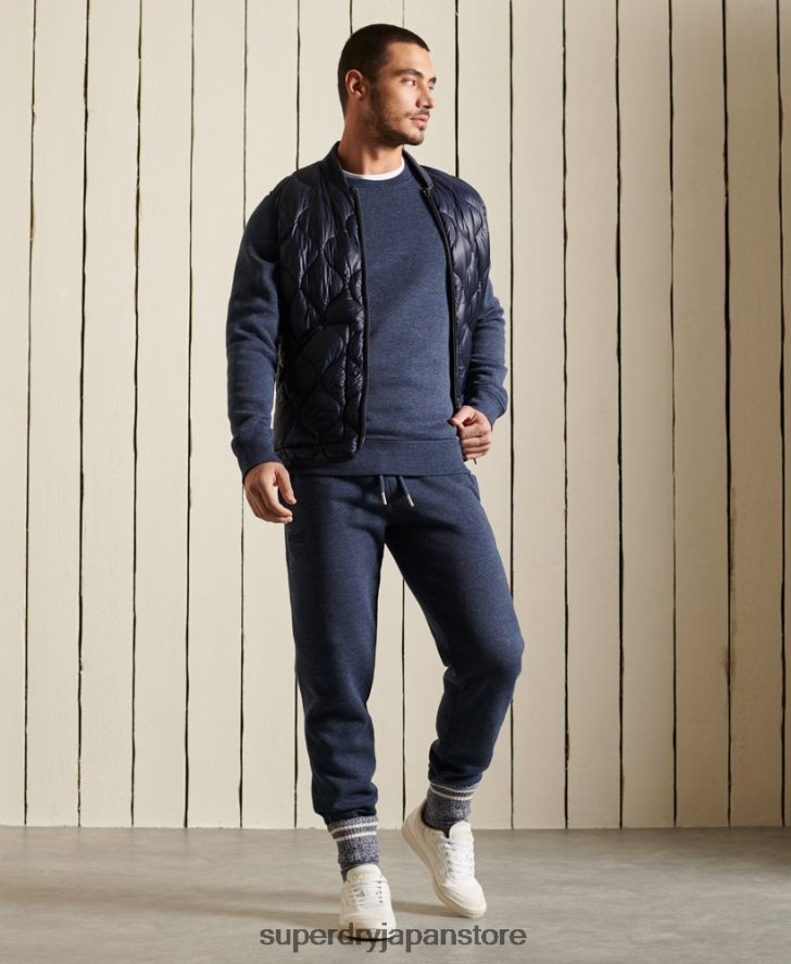 ヴィンテージロゴ刺繍クルースウェットシャツ 男性 Superdry 衣類 海軍 2J62PZ715