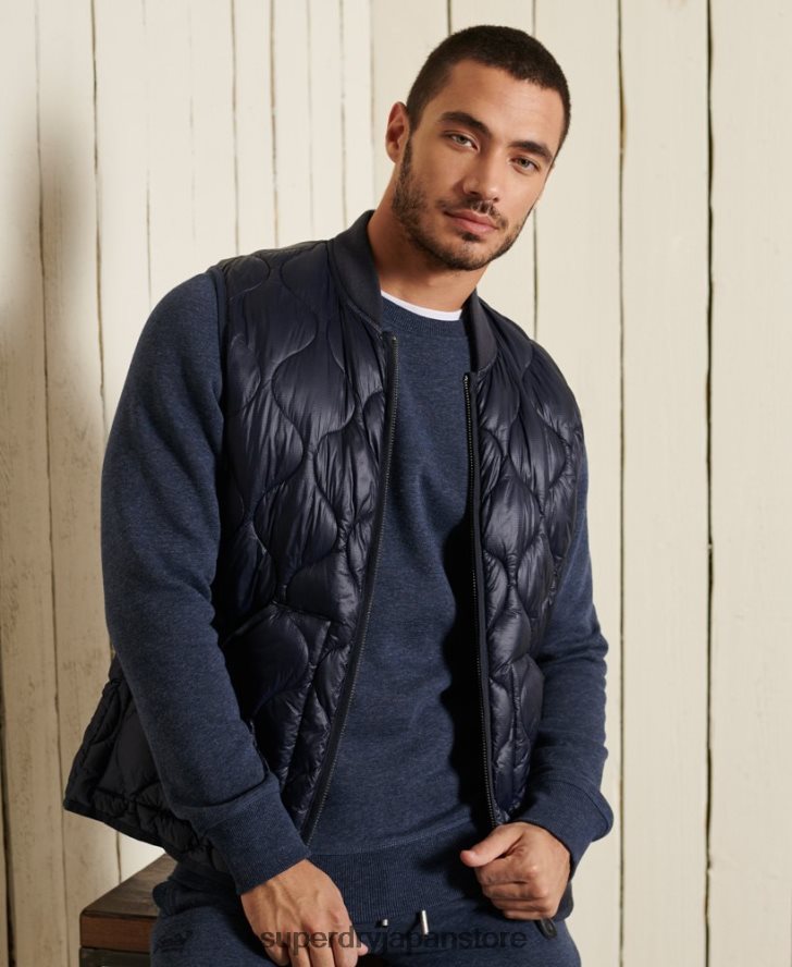 ヴィンテージロゴ刺繍クルースウェットシャツ 男性 Superdry 衣類 海軍 2J62PZ715