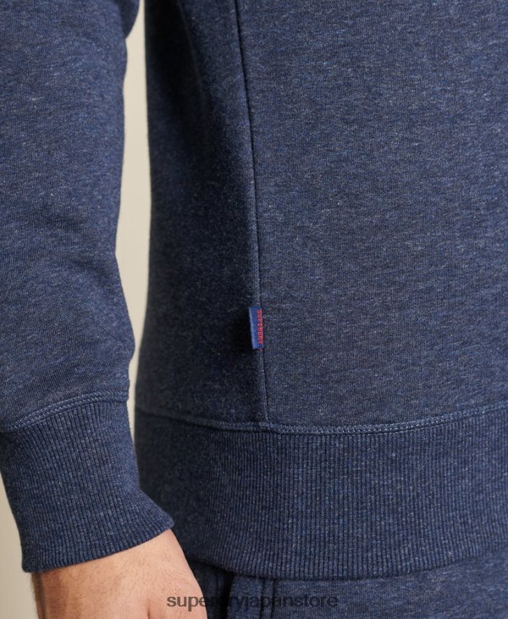 ヴィンテージロゴ刺繍クルースウェットシャツ 男性 Superdry 衣類 海軍 2J62PZ715