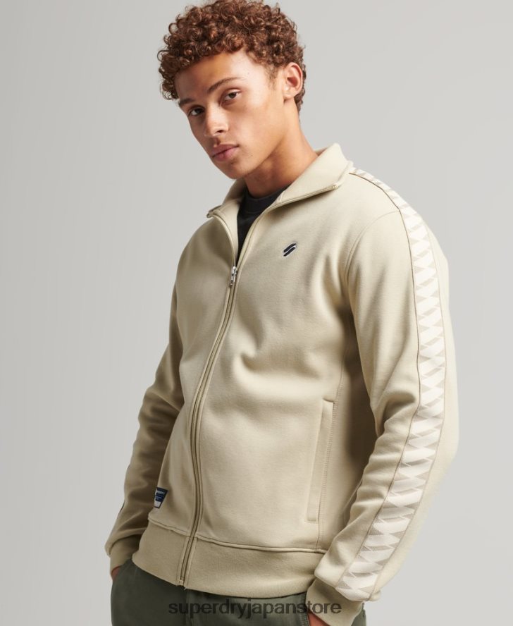 テープトラックトップ 男性 Superdry 衣類 ベージュ 2J62PZ718