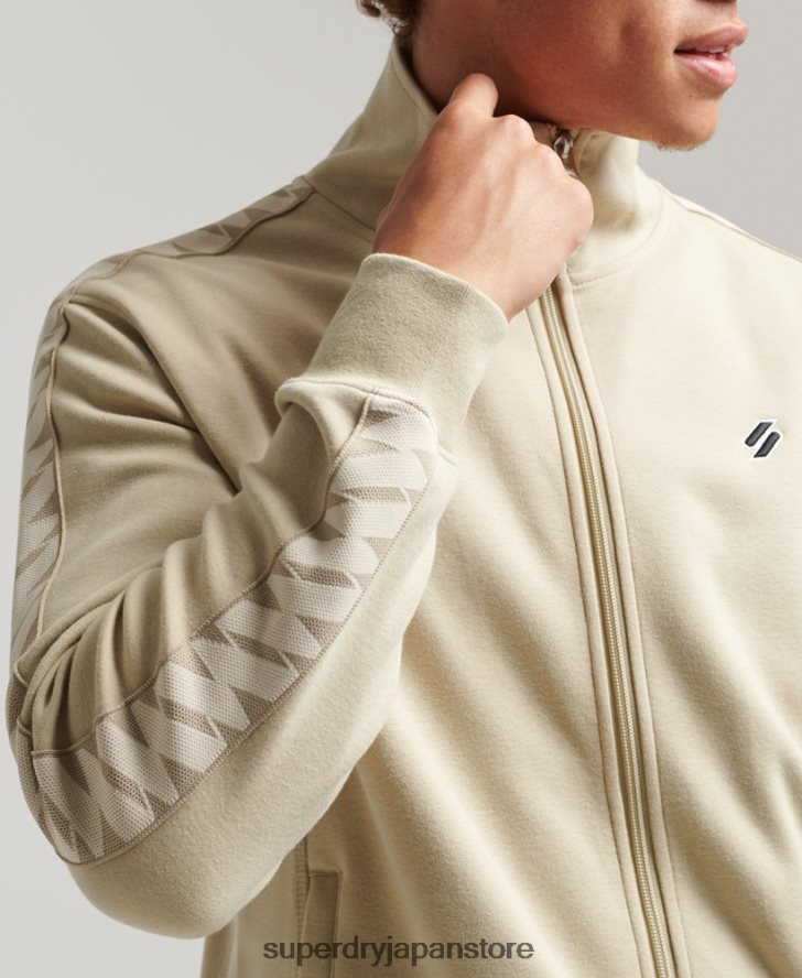 テープトラックトップ 男性 Superdry 衣類 ベージュ 2J62PZ718
