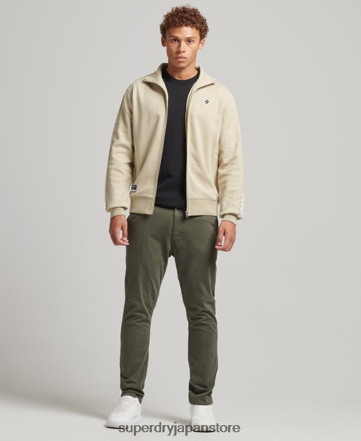 テープトラックトップ 男性 Superdry 衣類 ベージュ 2J62PZ718