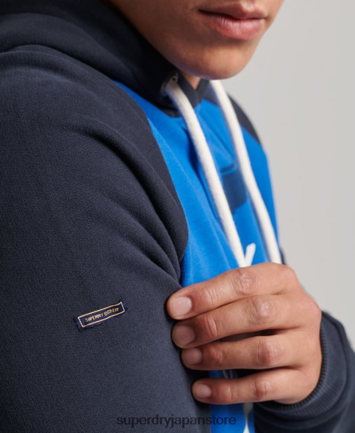 ヴィンテージアキレスラグランパーカー 男性 Superdry 衣類 ライトブルー 2J62PZ719