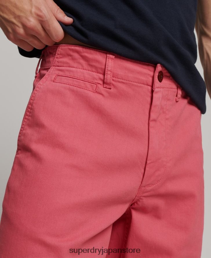 オフィサーチノショーツ 男性 Superdry 衣類 ピンク 2J62PZ71