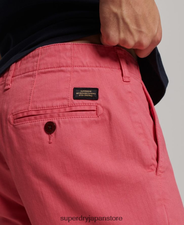 オフィサーチノショーツ 男性 Superdry 衣類 ピンク 2J62PZ71