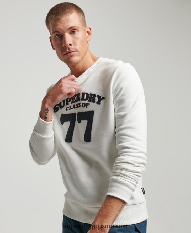 ヴィンテージ クーパー クラシック クルー スウェットシャツ 男性 Superdry 衣類 クリーム 2J62PZ724