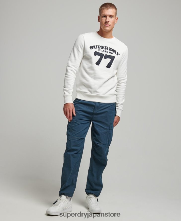 ヴィンテージ クーパー クラシック クルー スウェットシャツ 男性 Superdry 衣類 クリーム 2J62PZ724