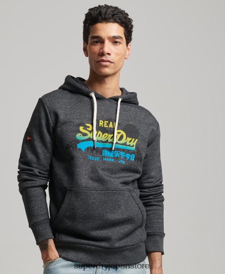 ヴィンテージロゴマウンテンパーカー 男性 Superdry 衣類 黒 2J62PZ728
