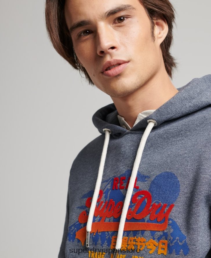ヴィンテージロゴマウンテンパーカー 男性 Superdry 衣類 海軍 2J62PZ729