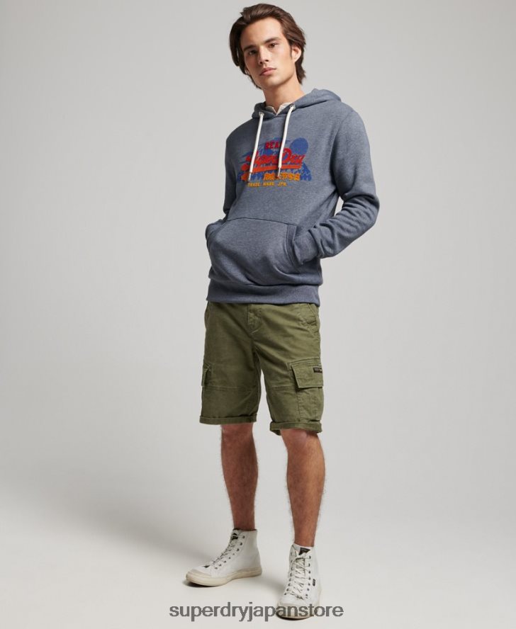 ヴィンテージロゴマウンテンパーカー 男性 Superdry 衣類 海軍 2J62PZ729