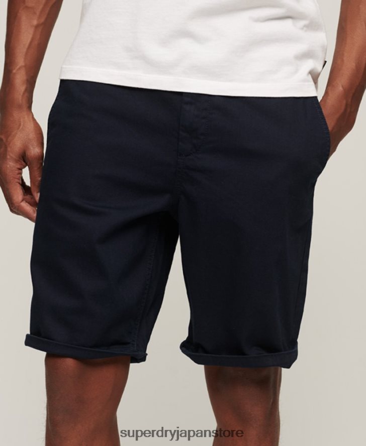 ヴィンテージオフィサーチノショーツ 男性 Superdry 衣類 海軍 2J62PZ73