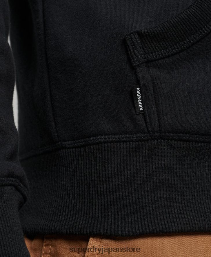 ヴィンテージロゴ刺繍ジップパーカー 男性 Superdry 衣類 黒 2J62PZ731