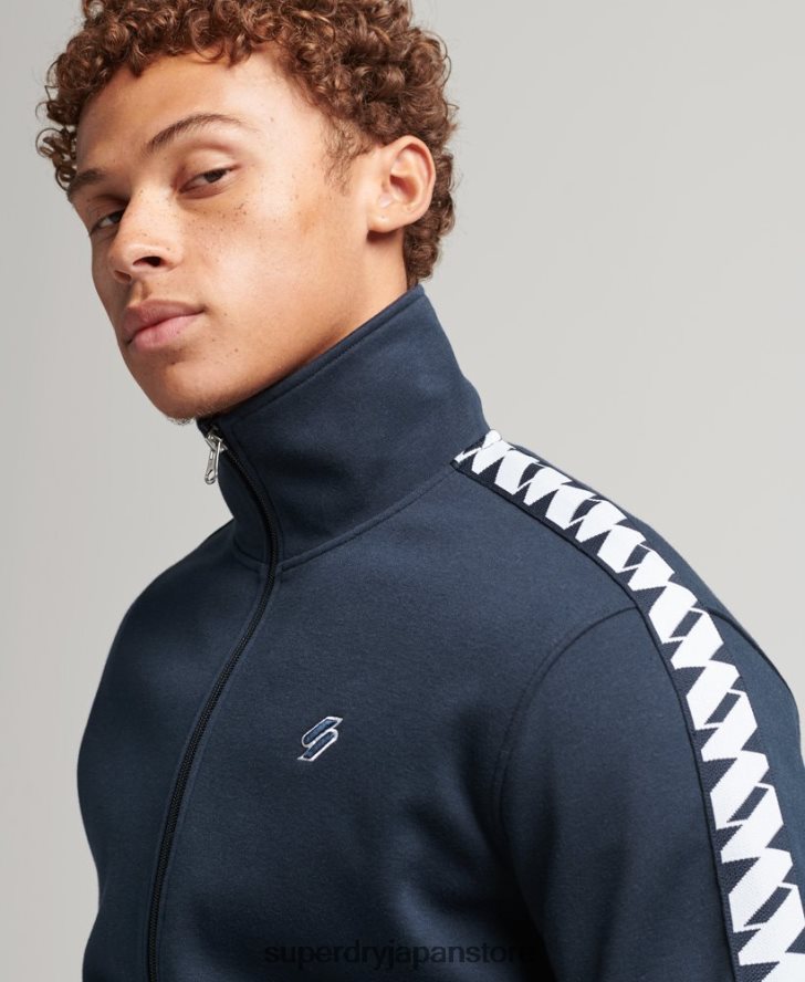 テープトラックトップ 男性 Superdry 衣類 海軍 2J62PZ733