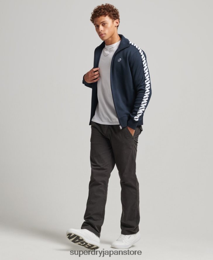 テープトラックトップ 男性 Superdry 衣類 海軍 2J62PZ733