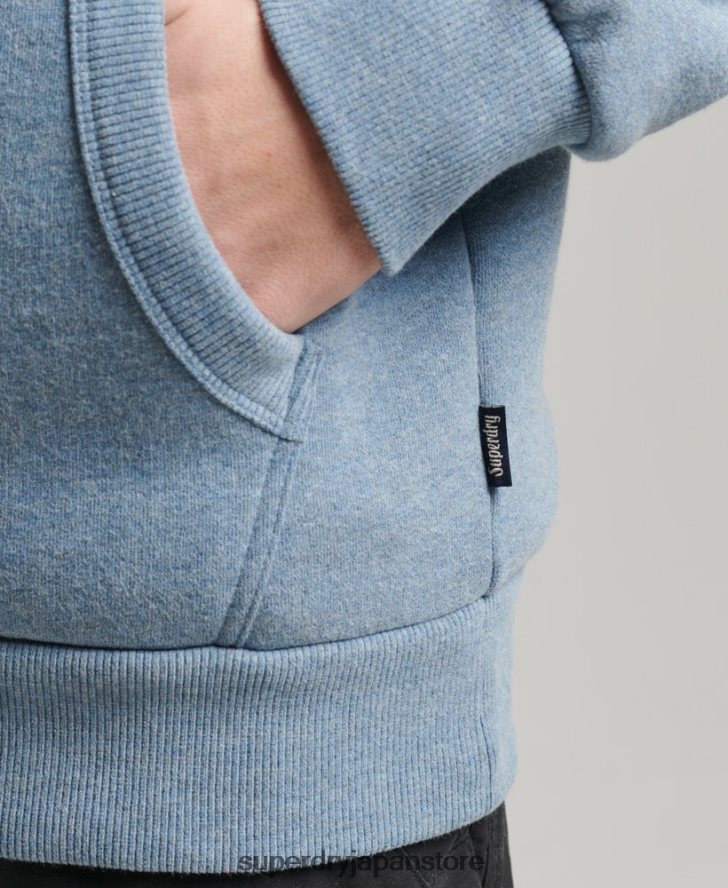 ヴィンテージ会場パーカー 男性 Superdry 衣類 ライトブルー 2J62PZ735