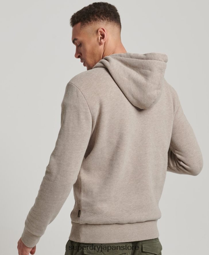 ヴィンテージロゴエンボスパーカー 男性 Superdry 衣類 クリーム 2J62PZ737
