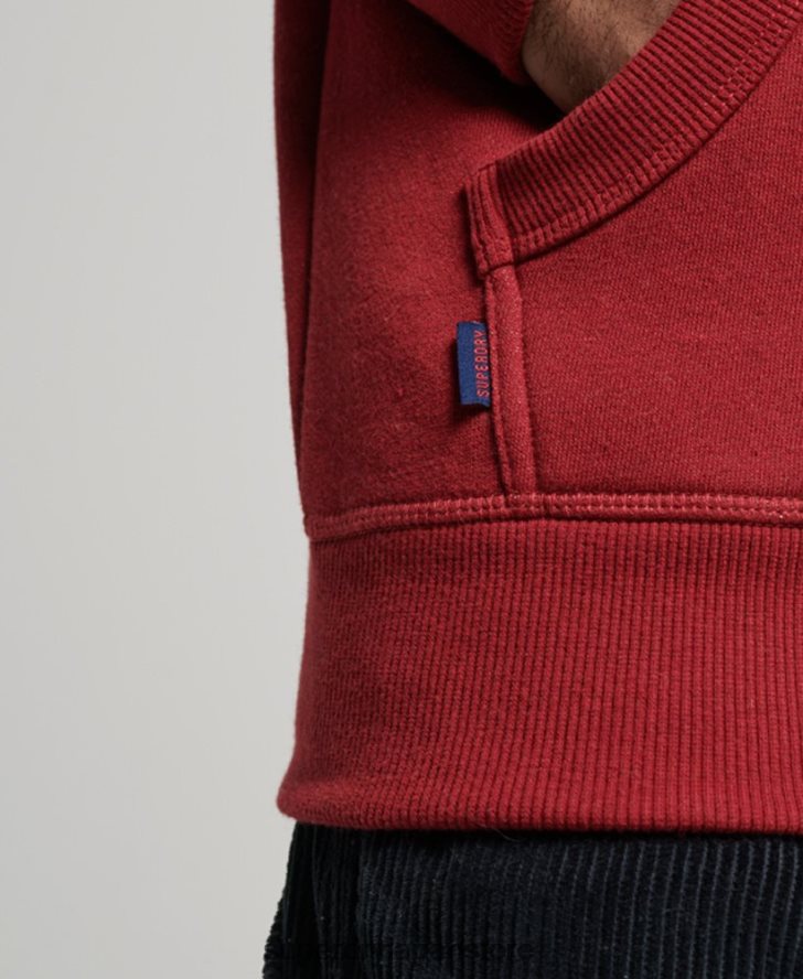 ヴィンテージロゴ刺繍パーカー 男性 Superdry 衣類 赤 2J62PZ738