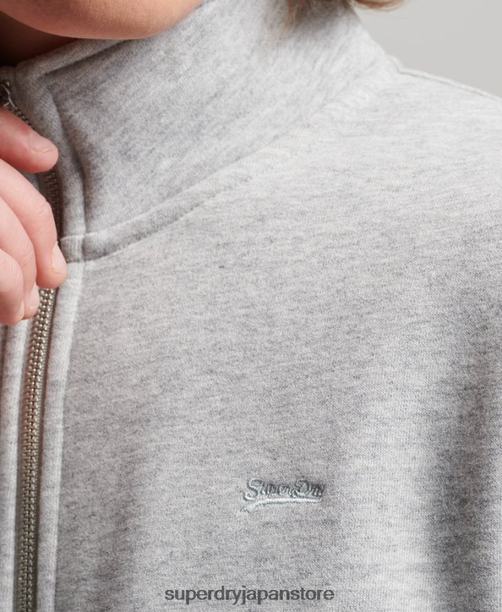 ヴィンテージロゴ刺繍ジップトラックトップ 男性 Superdry 衣類 グレー 2J62PZ739