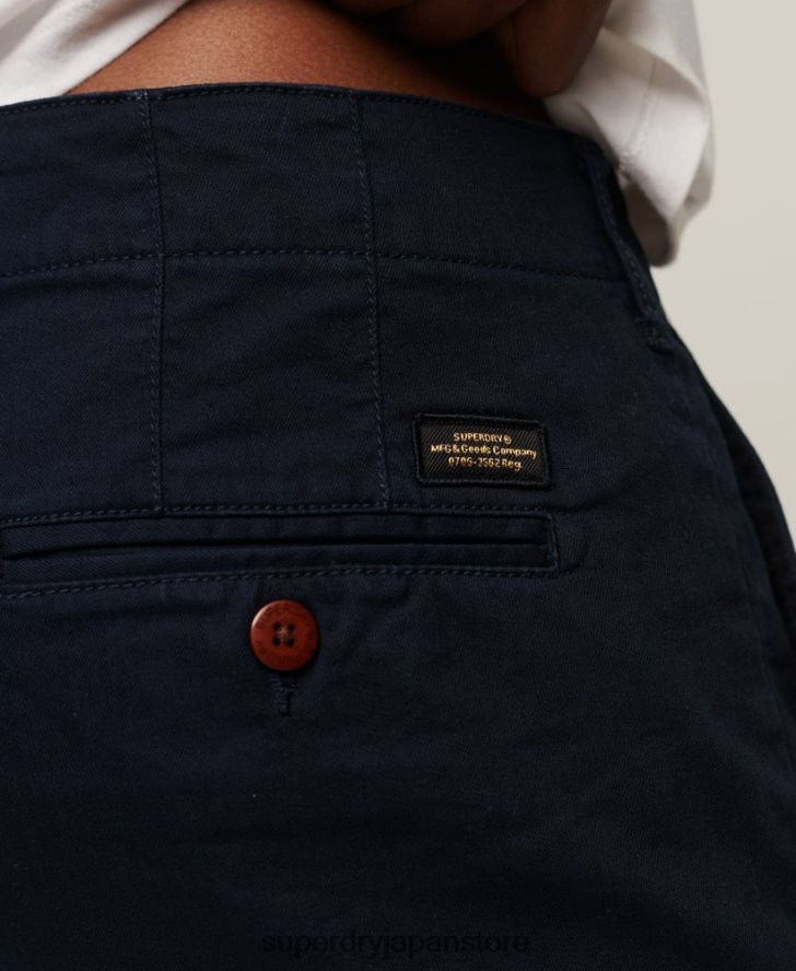 ヴィンテージオフィサーチノショーツ 男性 Superdry 衣類 海軍 2J62PZ73