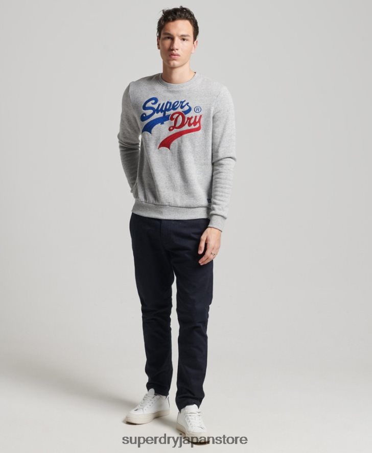 ヴィンテージロゴインタレストクルースウェットシャツ 男性 Superdry 衣類 グレー 2J62PZ742