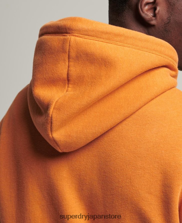 オーガニックコットンのヴィンテージロゴ刺繍パーカー 男性 Superdry 衣類 黄色 2J62PZ744