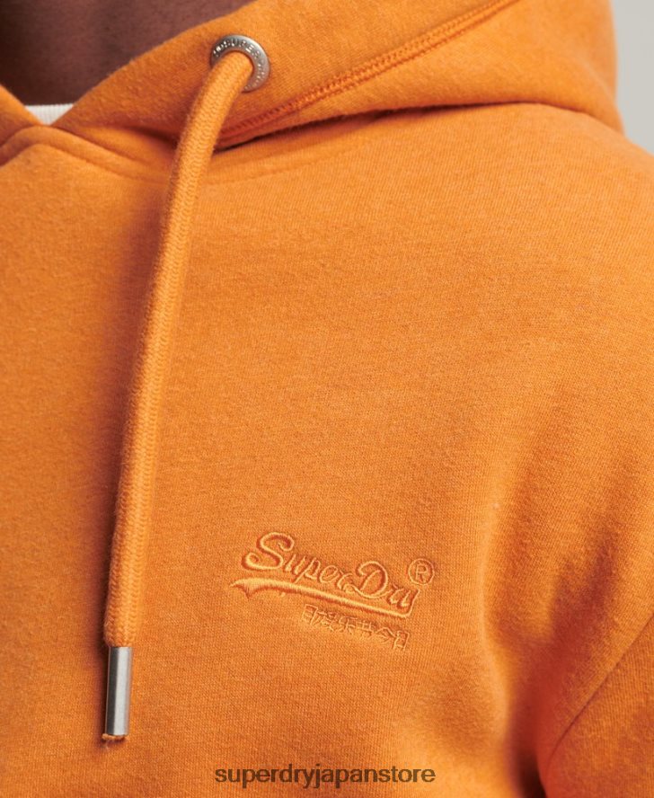 オーガニックコットンのヴィンテージロゴ刺繍パーカー 男性 Superdry 衣類 黄色 2J62PZ744