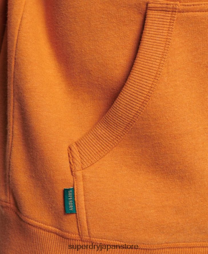 オーガニックコットンのヴィンテージロゴ刺繍パーカー 男性 Superdry 衣類 黄色 2J62PZ744
