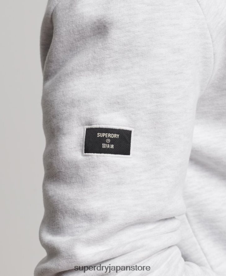 オーガニックコットンコアロゴグラフィックパーカー 男性 Superdry 衣類 ライトグレー 2J62PZ748