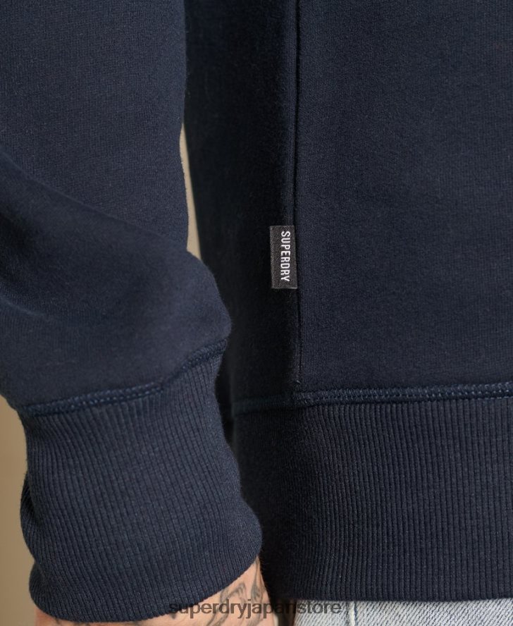 ヴィンテージロゴ刺繍クルースウェットシャツ 男性 Superdry 衣類 海軍 2J62PZ749