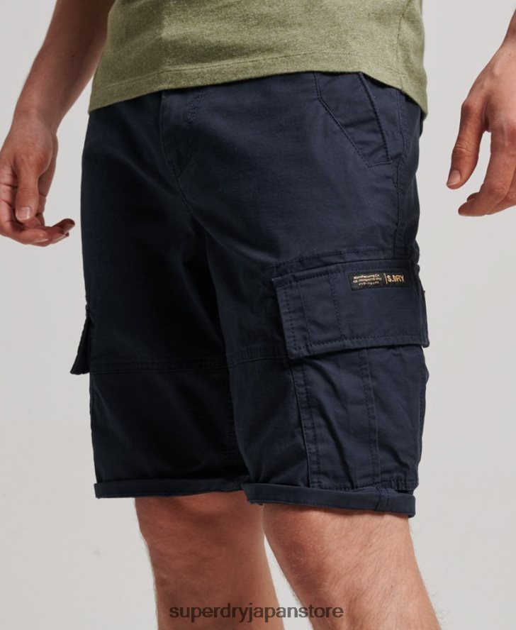 オーガニックコットンコアカーゴショーツ 男性 Superdry 衣類 海軍 2J62PZ75