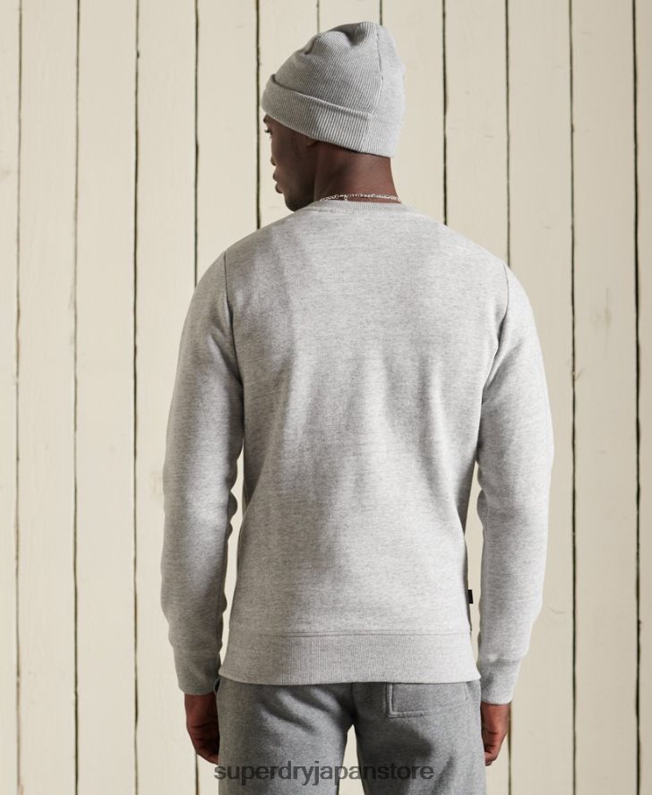 ヴィンテージロゴ刺繍クルースウェットシャツ 男性 Superdry 衣類 グレー 2J62PZ750