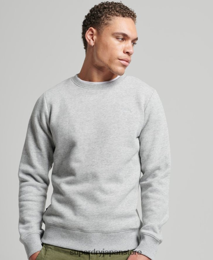 ヴィンテージロゴ刺繍クルースウェットシャツ 男性 Superdry 衣類 グレー 2J62PZ751