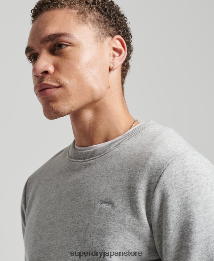ヴィンテージロゴ刺繍クルースウェットシャツ 男性 Superdry 衣類 グレー 2J62PZ751