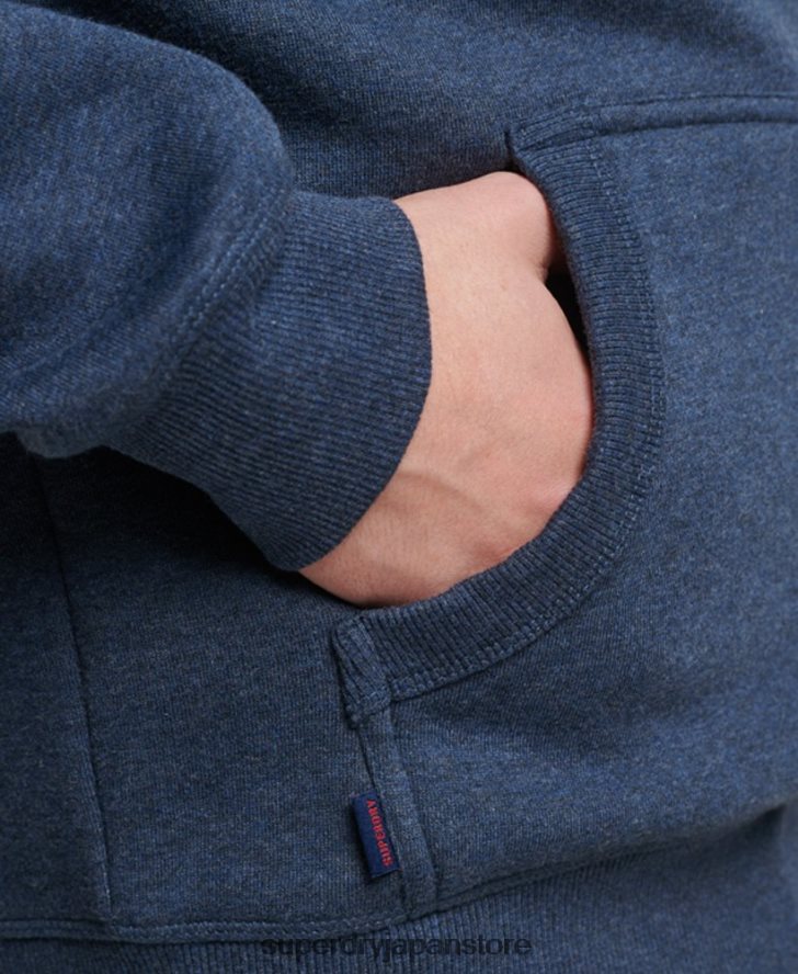 ヴィンテージロゴ刺繍パーカー 男性 Superdry 衣類 海軍 2J62PZ754