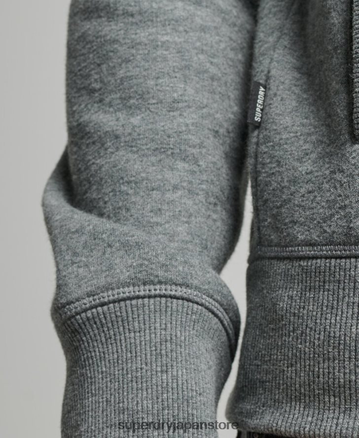 ヴィンテージロゴ刺繍ジップトラックトップ 男性 Superdry 衣類 グレー 2J62PZ755