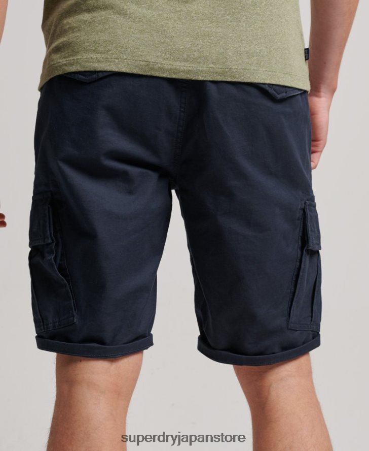 オーガニックコットンコアカーゴショーツ 男性 Superdry 衣類 海軍 2J62PZ75