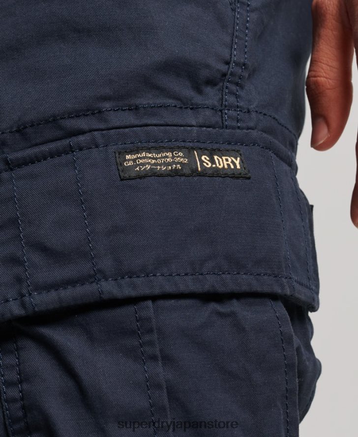 オーガニックコットンコアカーゴショーツ 男性 Superdry 衣類 海軍 2J62PZ75