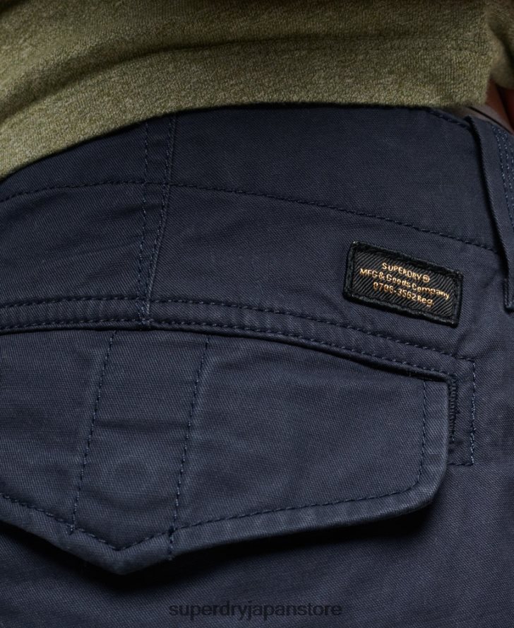 オーガニックコットンコアカーゴショーツ 男性 Superdry 衣類 海軍 2J62PZ75