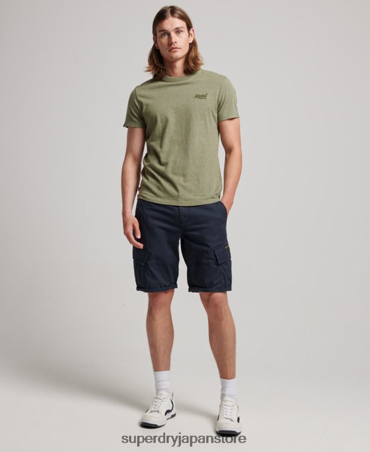 オーガニックコットンコアカーゴショーツ 男性 Superdry 衣類 海軍 2J62PZ75