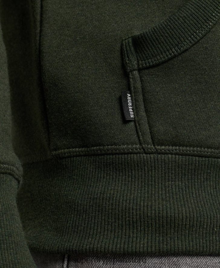 ヴィンテージロゴ刺繍パーカー 男性 Superdry 衣類 緑 2J62PZ762