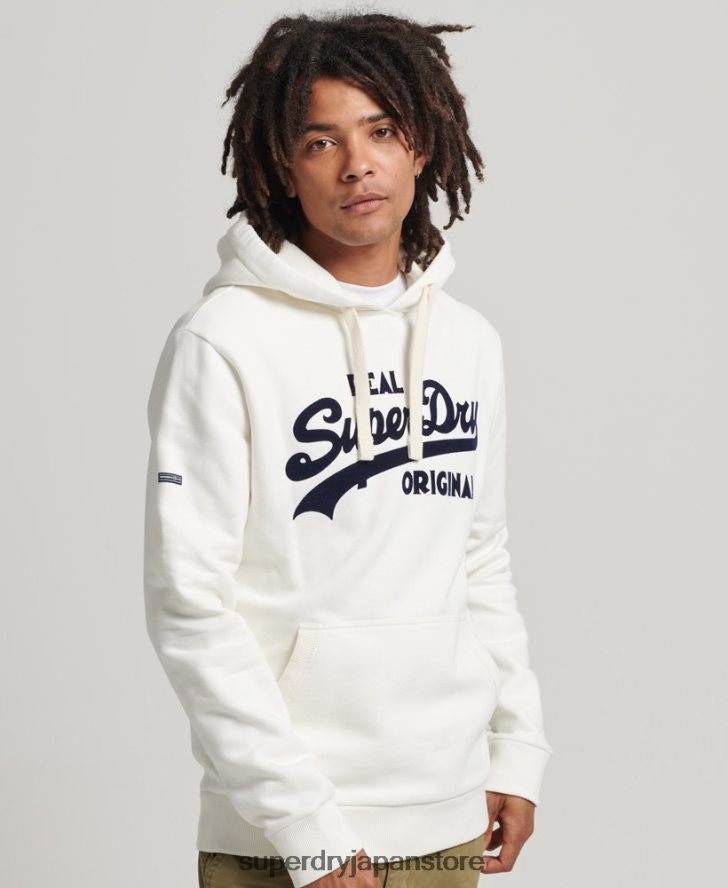 ヴィンテージロゴソーダポップパーカー 男性 Superdry 衣類 白 2J62PZ763