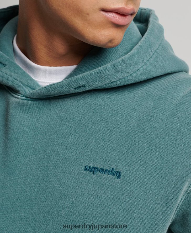 ヴィンテージウォッシュパーカー 男性 Superdry 衣類 ターコイズ 2J62PZ764