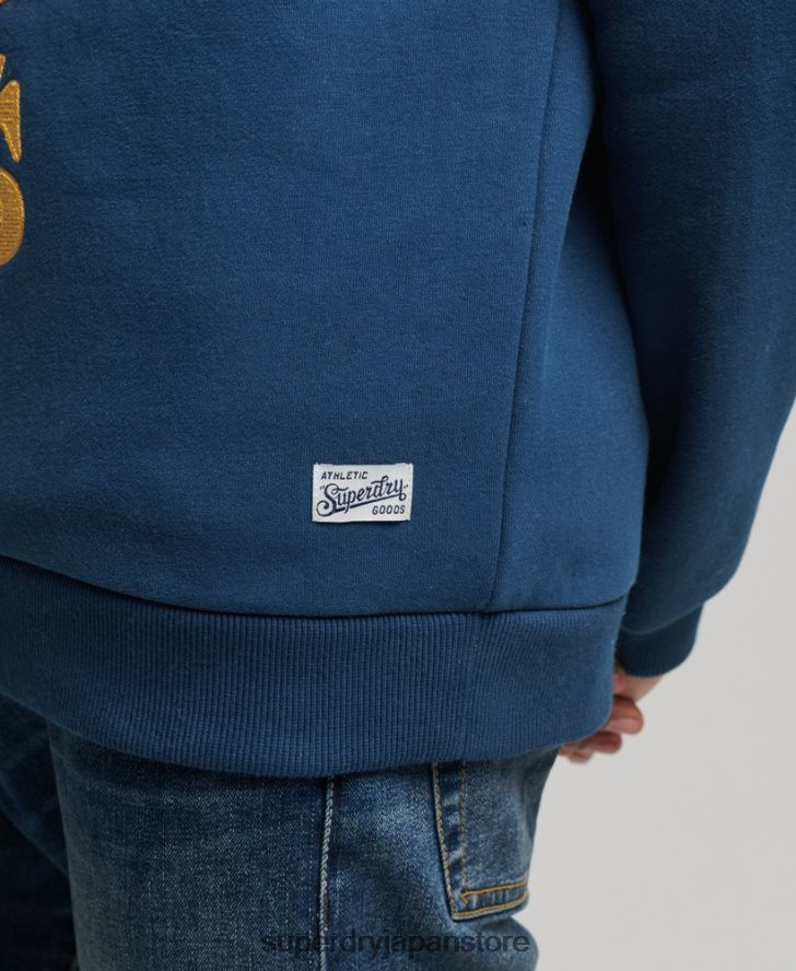 ヴィンテージ カレッジ クルー スウェットシャツ 男性 Superdry 衣類 海軍 2J62PZ765