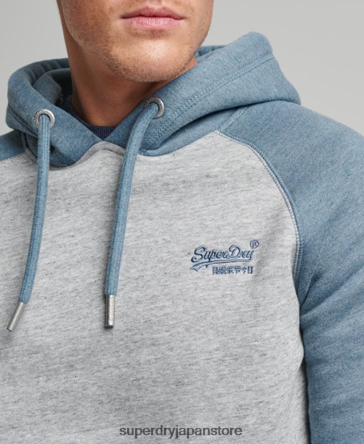 ヴィンテージロゴベースボールパーカー 男性 Superdry 衣類 グレー 2J62PZ766