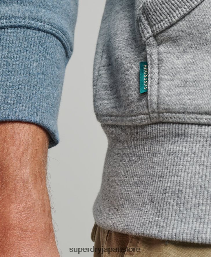 ヴィンテージロゴベースボールパーカー 男性 Superdry 衣類 グレー 2J62PZ766
