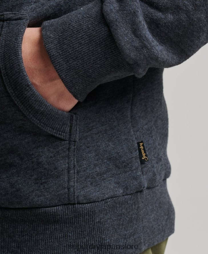 ヴィンテージロゴエンボスパーカー 男性 Superdry 衣類 海軍 2J62PZ767