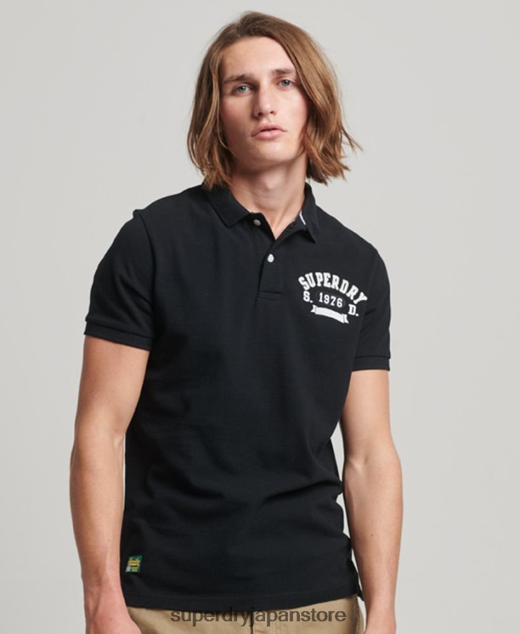 スーパーステート ポロシャツ 男性 Superdry 衣類 黒 2J62PZ77