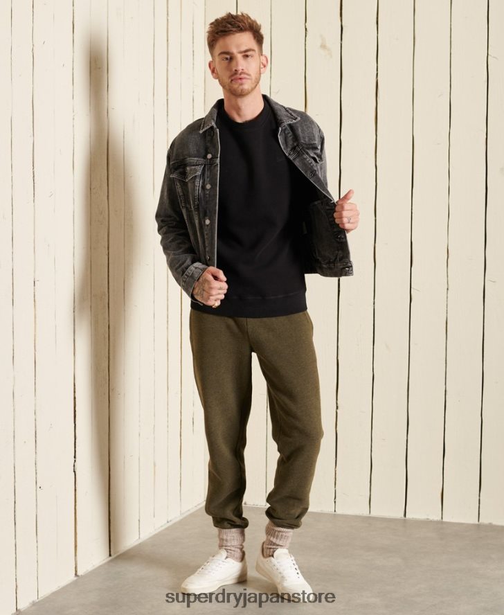 オーガニックコットン ヴィンテージロゴ クルースウェットシャツ 男性 Superdry 衣類 黒 2J62PZ771